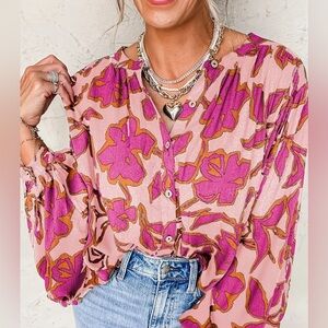 Floral Pink Blouse